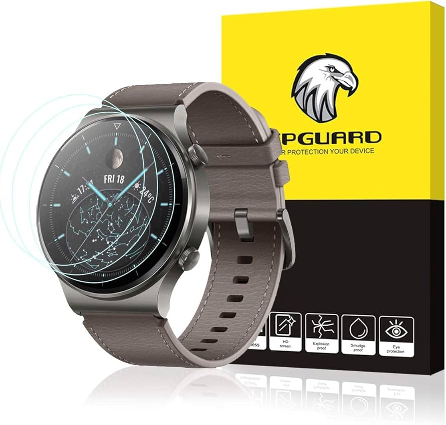 保護フィルム HUAWEI - HUAWEI WATCH GT2 Pro Amazon.co.jp: 【3枚入り】GOSETH フィルム Compatible with